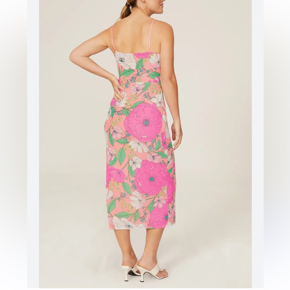 AFRM Strapless Pink Floral Dress